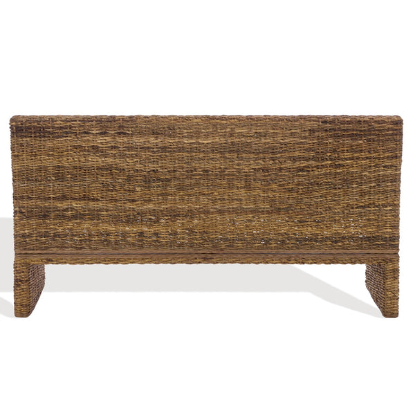 Graylee Abaca Bench With Solid Wood Construction And Warm Grain, Streamlined Seating For Entryway