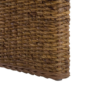 Graylee Abaca Bench With Solid Wood Construction And Warm Grain, Streamlined Seating For Entryway