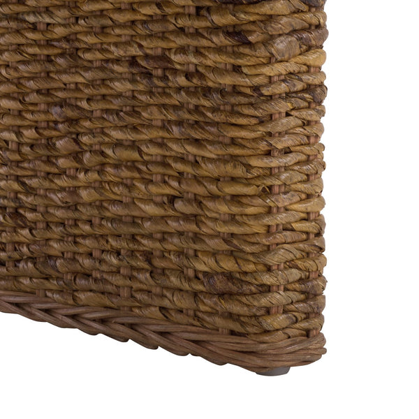 Graylee Abaca Bench With Solid Wood Construction And Warm Grain, Streamlined Seating For Entryway