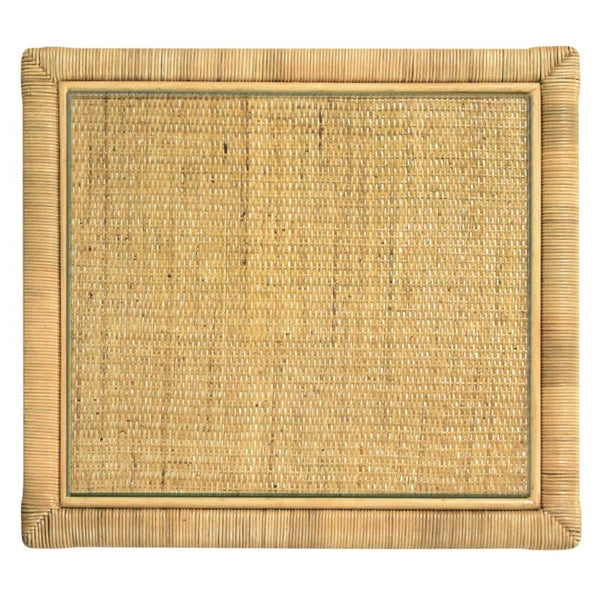 Safavieh Lambert Woven Rattan Nightstand with Tempered Glass Top Single Drawer Coastal Boho Bedroom CWK4006A