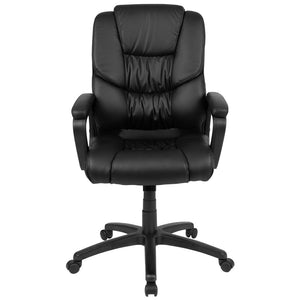 English Elm Flash Big & Tall Ergonomic Swivel Office Chair - 400 lb Capacity, Padded Arms & Adjustable Height Black CX-1179H-BK-GG