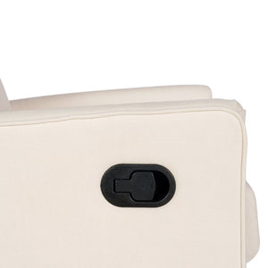 English Elm Cash Swivel Glider Rocker Recliner Chair - 3-in-1 Comfort for Living Room, Bedroom, or Nursery Use Cream CY-RAC-536-CRM-GG