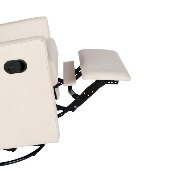 English Elm Cash Swivel Glider Rocker Recliner Chair - 3-in-1 Comfort for Living Room, Bedroom, or Nursery Use Cream CY-RAC-536-CRM-GG