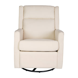 English Elm Cash Swivel Glider Rocker Recliner Chair - 3-in-1 Comfort for Living Room, Bedroom, or Nursery Use Cream CY-RAC-536-CRM-GG