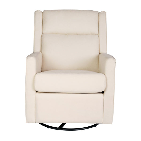 English Elm Cash Swivel Glider Rocker Recliner Chair - 3-in-1 Comfort for Living Room, Bedroom, or Nursery Use Cream CY-RAC-536-CRM-GG