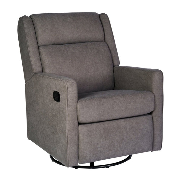 English Elm Cash Swivel Glider Rocker Recliner Chair - 3-in-1 Comfort for Living Room, Bedroom, or Nursery Use Dark Gray CY-RAC-536-DKGRY-GG