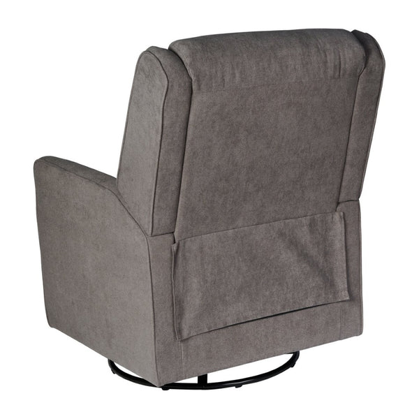English Elm Cash Swivel Glider Rocker Recliner Chair - 3-in-1 Comfort for Living Room, Bedroom, or Nursery Use Dark Gray CY-RAC-536-DKGRY-GG