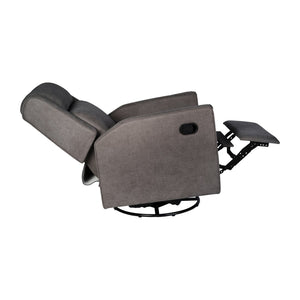 English Elm Cash Swivel Glider Rocker Recliner Chair - 3-in-1 Comfort for Living Room, Bedroom, or Nursery Use Dark Gray CY-RAC-536-DKGRY-GG