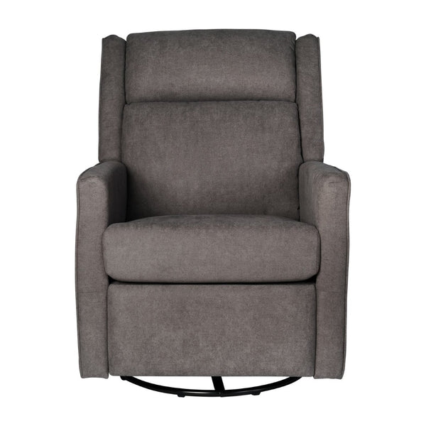 English Elm Cash Swivel Glider Rocker Recliner Chair - 3-in-1 Comfort for Living Room, Bedroom, or Nursery Use Dark Gray CY-RAC-536-DKGRY-GG