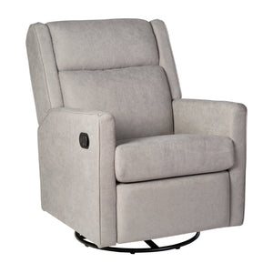 English Elm Cash Swivel Glider Rocker Recliner Chair - 3-in-1 Comfort for Living Room, Bedroom, or Nursery Use Light Gray CY-RAC-536-LTGRY-GG
