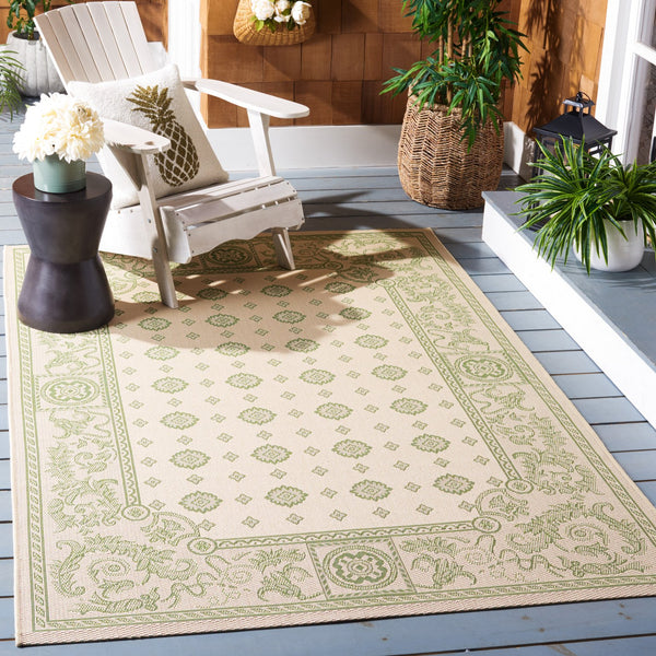 Safavieh Courtyard Elegant Floral Rug – Timeless Turkish Design For Sophisticated Home Décor And Comfort Natural ,Brown 88% Polypropylene,12% Polyester Cy1356-3001-2