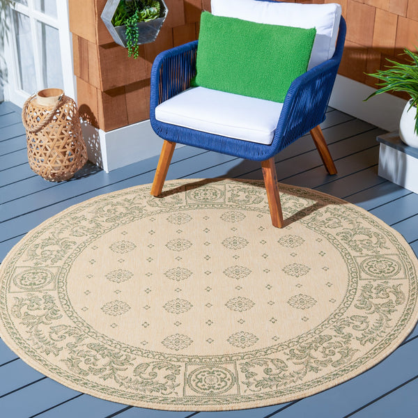 Safavieh Courtyard Elegant Floral Rug – Timeless Turkish Design For Sophisticated Home Décor And Comfort Natural ,Brown 88% Polypropylene,12% Polyester Cy1356-3001-2