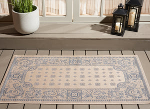 Safavieh Courtyard Elegant Floral Rug – Timeless Turkish Design For Sophisticated Home Décor And Comfort Natural ,Brown 88% Polypropylene,12% Polyester Cy1356-3001-2