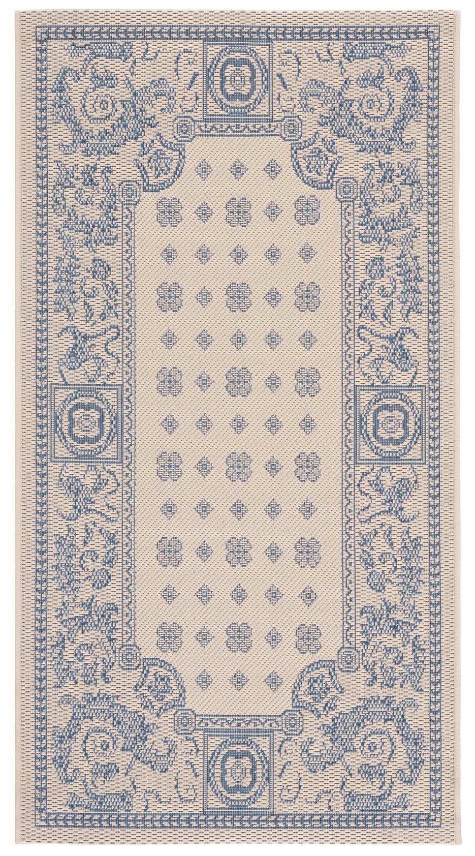Safavieh Courtyard Elegant Floral Rug – Timeless Turkish Design For Sophisticated Home Décor And Comfort Natural ,Brown 88% Polypropylene,12% Polyester Cy1356-3001-2