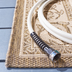 Safavieh Courtyard Timeless Red Area Rug – Durable, Stylish, And Oeko-tex Certified For Indoor Or Outdoor Use Natural ,Brown 88% Polypropylene,12% Polyester Cy1502-3001-2