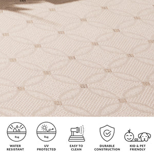 Safavieh Courtyard Timeless Red Area Rug – Durable, Stylish, And Oeko-tex Certified For Indoor Or Outdoor Use Natural ,Brown 88% Polypropylene,12% Polyester Cy1502-3001-2