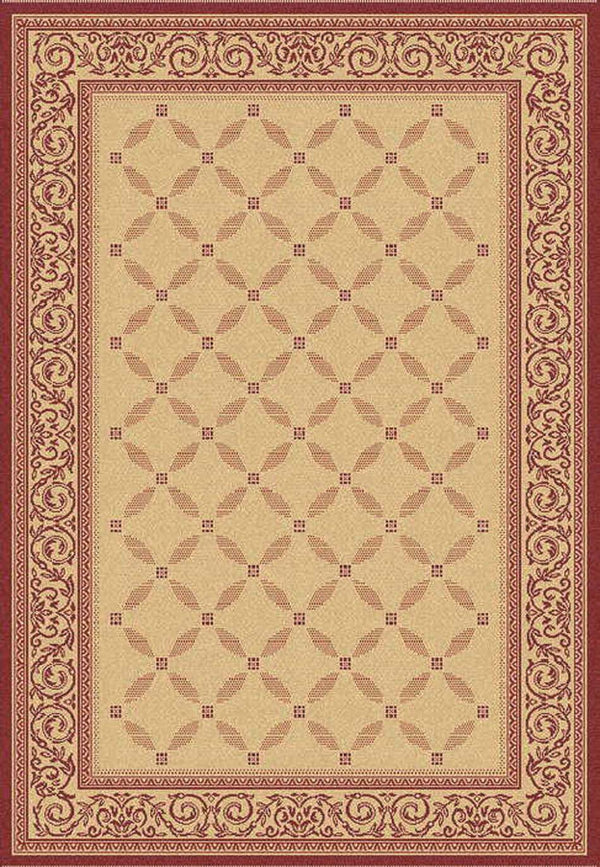 Safavieh Courtyard Timeless Red Area Rug – Durable, Stylish, And Oeko-tex Certified For Indoor Or Outdoor Use Natural ,Brown 88% Polypropylene,12% Polyester Cy1502-3001-2