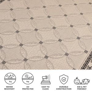 Safavieh Courtyard Timeless Red Area Rug – Durable, Stylish, And Oeko-tex Certified For Indoor Or Outdoor Use Natural ,Brown 88% Polypropylene,12% Polyester Cy1502-3001-2