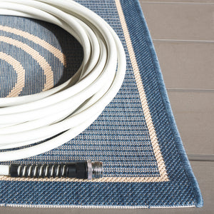 Safavieh Courtyard Elegant Area Rug In Natural And Blue Hues - Durable, Versatile, And Stylish For Indoors & Outdoors Natural ,Blue 88% Polypropylene,12% Polyester Cy1906-3101-3