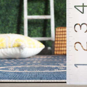 Safavieh Courtyard Elegant Area Rug In Natural And Blue Hues - Durable, Versatile, And Stylish For Indoors & Outdoors Natural ,Blue 88% Polypropylene,12% Polyester Cy1906-3101-3