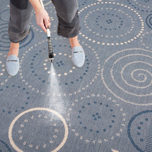 Safavieh Courtyard Elegant Area Rug In Natural And Blue Hues - Durable, Versatile, And Stylish For Indoors & Outdoors Natural ,Blue 88% Polypropylene,12% Polyester Cy1906-3101-3