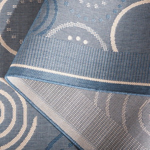 Safavieh Courtyard Elegant Area Rug In Natural And Blue Hues - Durable, Versatile, And Stylish For Indoors & Outdoors Natural ,Blue 88% Polypropylene,12% Polyester Cy1906-3101-3