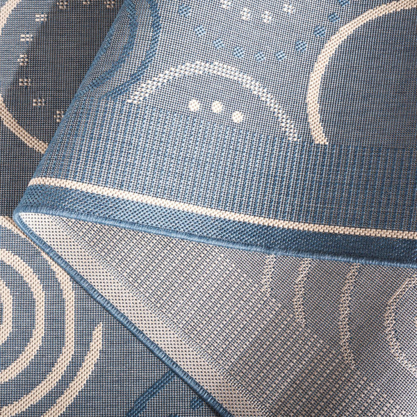 Safavieh Courtyard Elegant Area Rug In Natural And Blue Hues - Durable, Versatile, And Stylish For Indoors & Outdoors Natural ,Blue 88% Polypropylene,12% Polyester Cy1906-3101-3