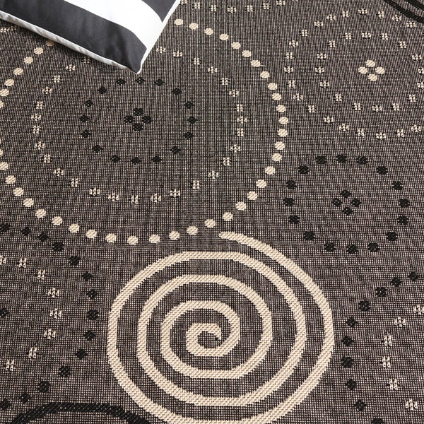 Safavieh Courtyard Elegant Area Rug In Natural And Blue Hues - Durable, Versatile, And Stylish For Indoors & Outdoors Natural ,Blue 88% Polypropylene,12% Polyester Cy1906-3101-3