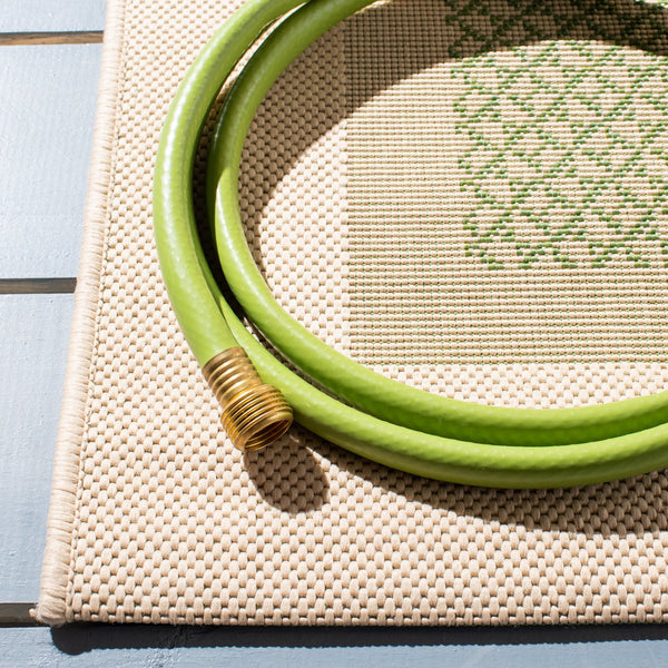 Safavieh Courtyard Power-loomed Area Rug In Natural And Olive - Stylish, Durable, And Eco-friendly Design Natural ,Olive 88% Polypropylene,12% Polyester Cy1928-1e01-2