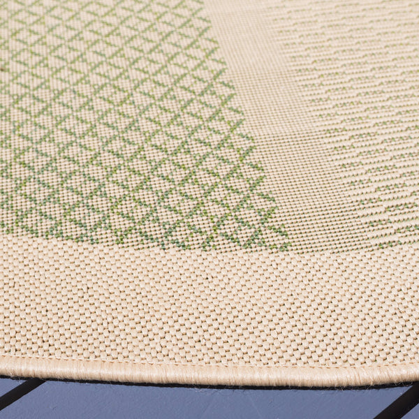 Safavieh Courtyard Power-loomed Area Rug In Natural And Olive - Stylish, Durable, And Eco-friendly Design Natural ,Olive 88% Polypropylene,12% Polyester Cy1928-1e01-2