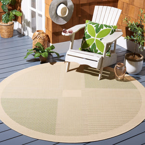 Safavieh Courtyard Power-loomed Area Rug In Natural And Olive - Stylish, Durable, And Eco-friendly Design Natural ,Olive 88% Polypropylene,12% Polyester Cy1928-1e01-2