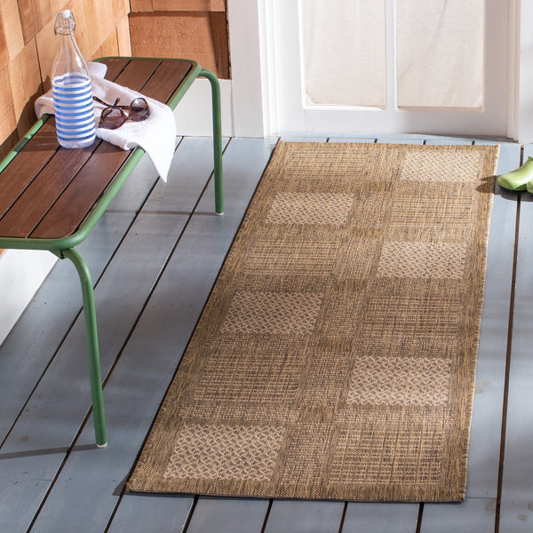 Safavieh Courtyard Power-loomed Area Rug In Natural And Olive - Stylish, Durable, And Eco-friendly Design Natural ,Olive 88% Polypropylene,12% Polyester Cy1928-1e01-2