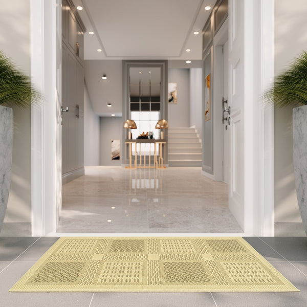 Safavieh Courtyard Power-loomed Area Rug In Natural And Olive - Stylish, Durable, And Eco-friendly Design Natural ,Olive 88% Polypropylene,12% Polyester Cy1928-1e01-2