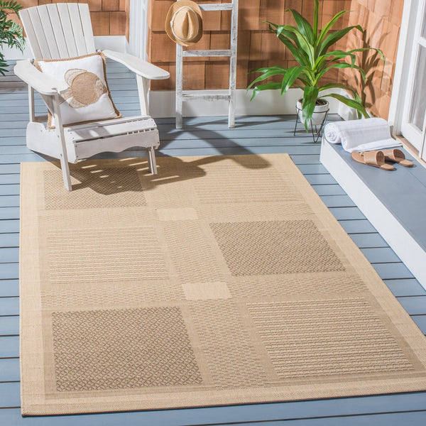 Safavieh Courtyard Power-loomed Area Rug In Natural And Olive - Stylish, Durable, And Eco-friendly Design Natural ,Olive 88% Polypropylene,12% Polyester Cy1928-1e01-2