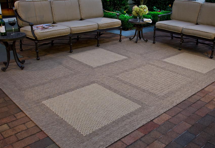 Safavieh Courtyard Power-loomed Area Rug In Natural And Olive - Stylish, Durable, And Eco-friendly Design Natural ,Olive 88% Polypropylene,12% Polyester Cy1928-1e01-2