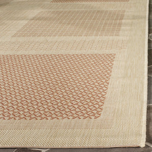 Safavieh Courtyard Power-loomed Area Rug In Natural And Olive - Stylish, Durable, And Eco-friendly Design Natural ,Olive 88% Polypropylene,12% Polyester Cy1928-1e01-2