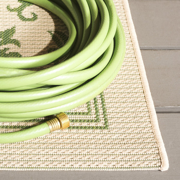 Safavieh Courtyard Elegant Sand-black Runner Rug - Timeless Design For Hallways And Living Spaces, Oeko-tex Certified Black ,Sand 88% Polypropylene,12% Polyester Cy2098-3908-214