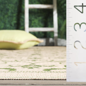 Safavieh Courtyard Elegant Sand-black Runner Rug - Timeless Design For Hallways And Living Spaces, Oeko-tex Certified Black ,Sand 88% Polypropylene,12% Polyester Cy2098-3908-214