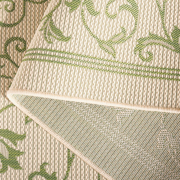 Safavieh Courtyard Elegant Sand-black Runner Rug - Timeless Design For Hallways And Living Spaces, Oeko-tex Certified Black ,Sand 88% Polypropylene,12% Polyester Cy2098-3908-214