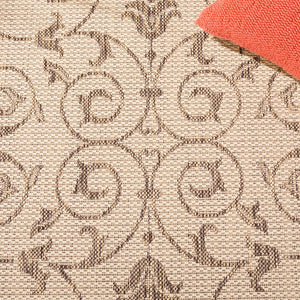 Safavieh Courtyard Elegant Sand-black Runner Rug - Timeless Design For Hallways And Living Spaces, Oeko-tex Certified Black ,Sand 88% Polypropylene,12% Polyester Cy2098-3908-214