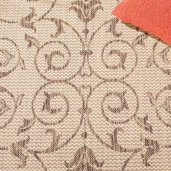 Safavieh Courtyard Elegant Sand-black Runner Rug - Timeless Design For Hallways And Living Spaces, Oeko-tex Certified Black ,Sand 88% Polypropylene,12% Polyester Cy2098-3908-214