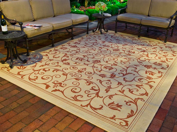 Safavieh Courtyard Elegant Sand-black Runner Rug - Timeless Design For Hallways And Living Spaces, Oeko-tex Certified Black ,Sand 88% Polypropylene,12% Polyester Cy2098-3908-214