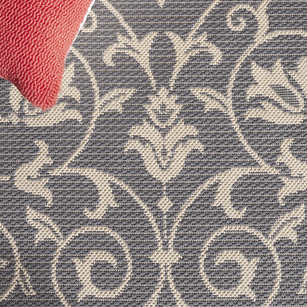 Safavieh Courtyard Elegant Sand-black Runner Rug - Timeless Design For Hallways And Living Spaces, Oeko-tex Certified Black ,Sand 88% Polypropylene,12% Polyester Cy2098-3908-214