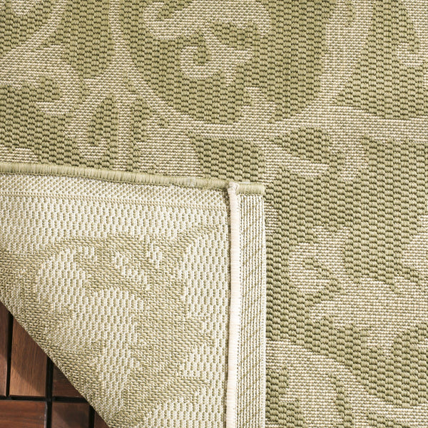 Safavieh Courtyard Exquisite Area Rug - Elegant Blue Natural Design For Indoor & Outdoor Spaces, Oeko-tex Certified Terracotta ,Natural 88% Polypropylene,12% Polyester Cy2653-3202-4