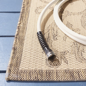 Safavieh Courtyard Exquisite Area Rug - Elegant Blue Natural Design For Indoor & Outdoor Spaces, Oeko-tex Certified Terracotta ,Natural 88% Polypropylene,12% Polyester Cy2653-3202-4