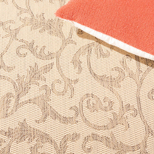 Safavieh Courtyard Exquisite Area Rug - Elegant Blue Natural Design For Indoor & Outdoor Spaces, Oeko-tex Certified Terracotta ,Natural 88% Polypropylene,12% Polyester Cy2653-3202-4