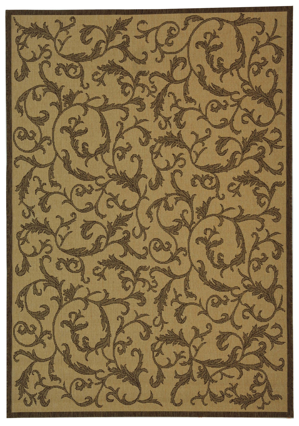 Safavieh Courtyard Exquisite Area Rug - Elegant Blue Natural Design For Indoor & Outdoor Spaces, Oeko-tex Certified Terracotta ,Natural 88% Polypropylene,12% Polyester Cy2653-3202-4