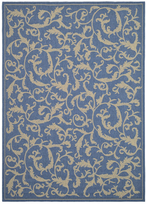 Safavieh Courtyard Exquisite Area Rug - Elegant Blue Natural Design For Indoor & Outdoor Spaces, Oeko-tex Certified Terracotta ,Natural 88% Polypropylene,12% Polyester Cy2653-3202-4