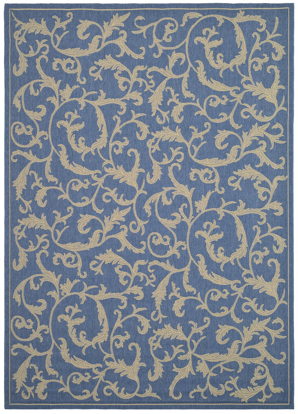 Safavieh Courtyard Exquisite Area Rug - Elegant Blue Natural Design For Indoor & Outdoor Spaces, Oeko-tex Certified Terracotta ,Natural 88% Polypropylene,12% Polyester Cy2653-3202-4