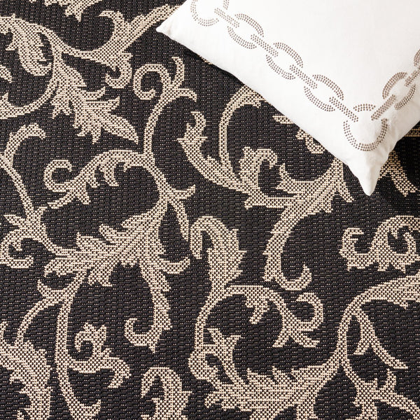 Safavieh Courtyard Exquisite Area Rug - Elegant Blue Natural Design For Indoor & Outdoor Spaces, Oeko-tex Certified Terracotta ,Natural 88% Polypropylene,12% Polyester Cy2653-3202-4